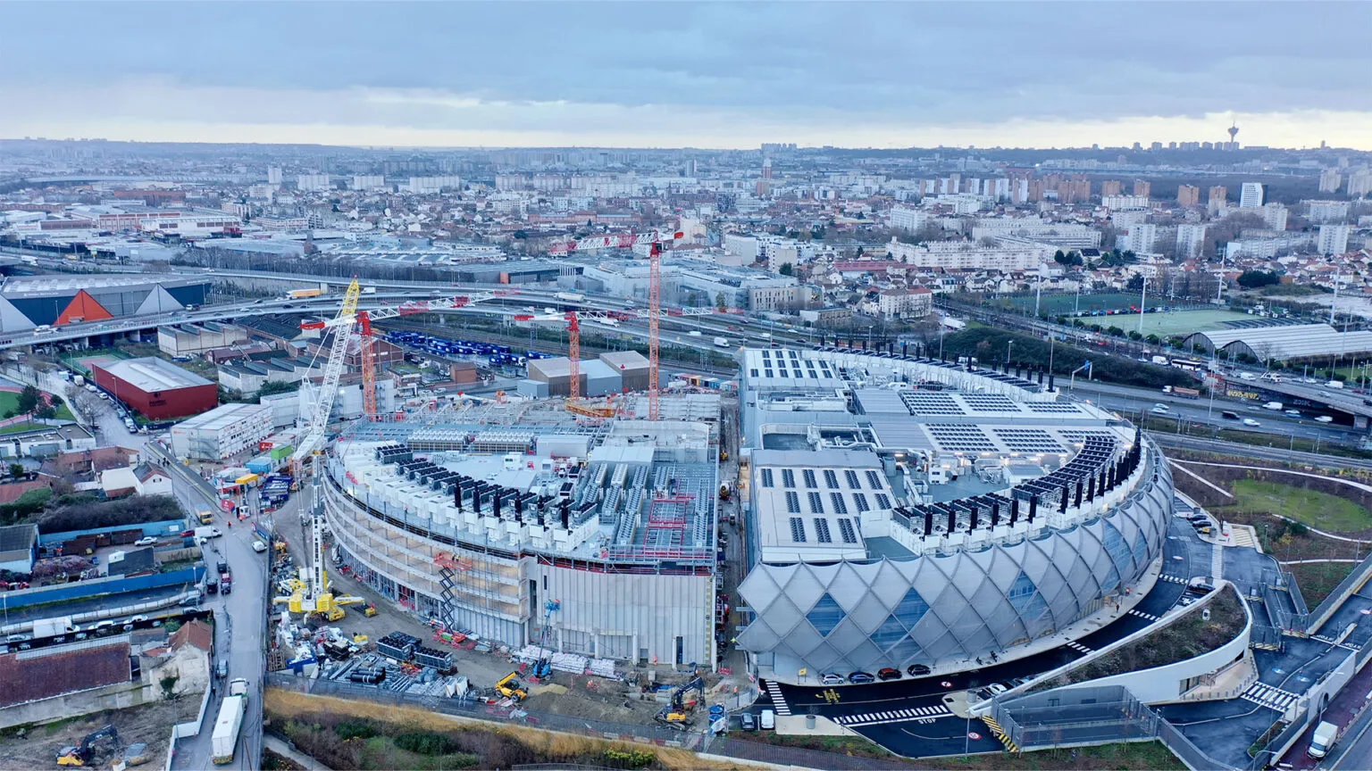 Data center en construction en région parisienne