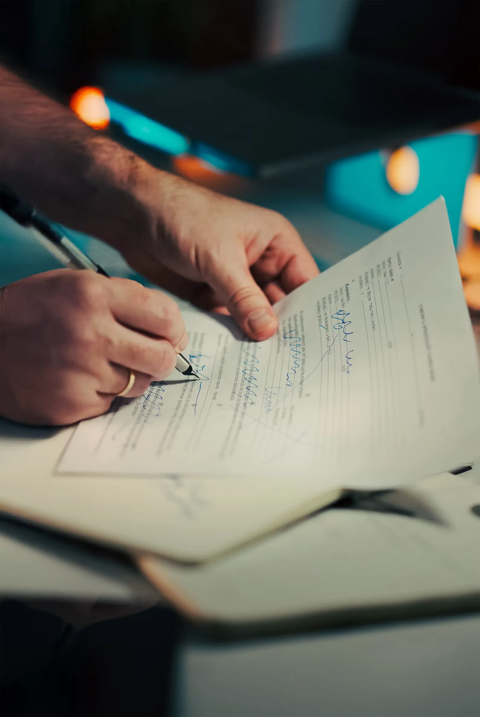 Signature d'un document avec un stylo